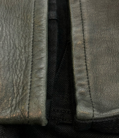 COMME des GARCONS JUNYA WATANABE MAN Levi's レザー切替パンツ メンズ SIZE XS コムデギャルソンジュンヤワタナベマン リーバイス