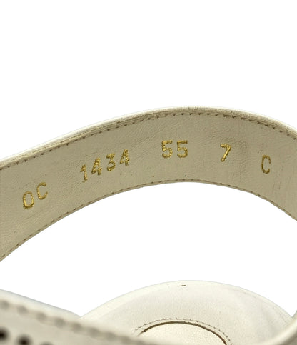 Salvatore Ferragamo アンクルストラップサンダル ウェッジソール ガンチーニ OC1434 レディース SIZE 7 サルヴァトーレフェラガモ