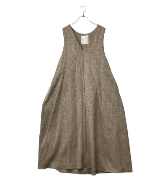 BEARDSLEY ノースリーブワンピース Vネック 裏地付き カラーネップジャンパースカート BEZ10A2409A0001 レディース SIZE 1 (M) ビアズリー