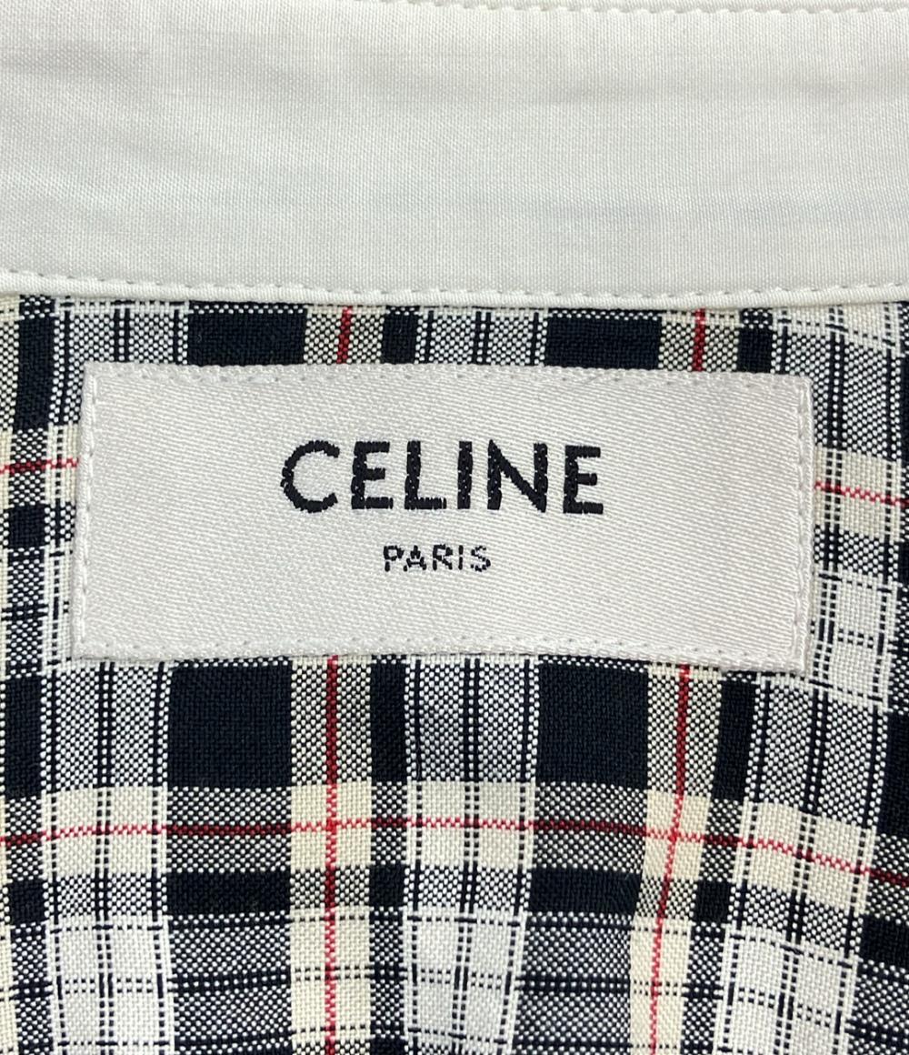 CELINE 長袖 チェック柄クロップドシャツ 2C02C792X レディース SIZE 34 (XS) セリーヌ