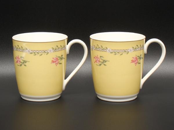 美品 TIFFANY&Co. マグカップ 2点セット ペア ピンクチューリップ ティファニー