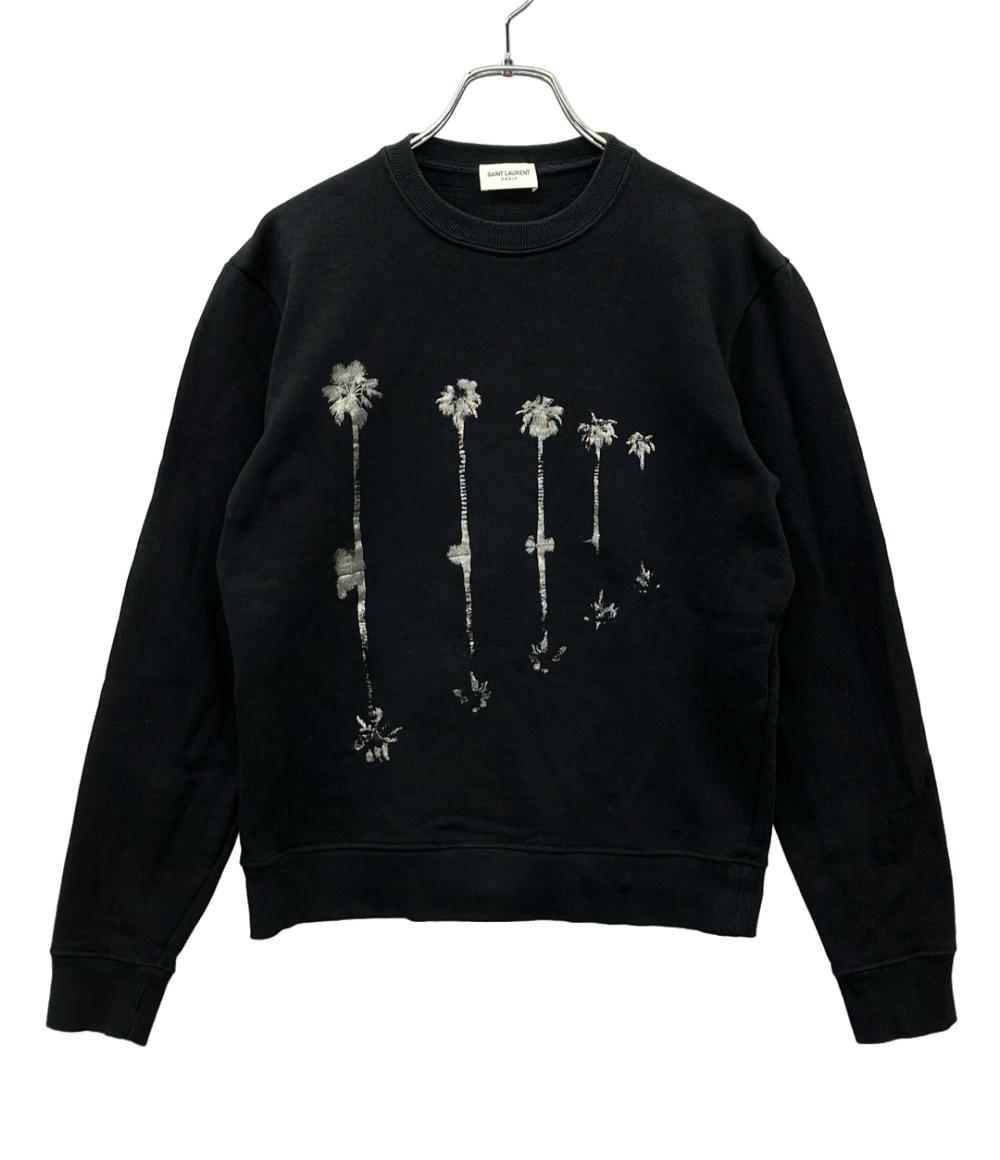 SAINT LAURENT パームツリープリント スウェット レディース SIZE S サンローラン