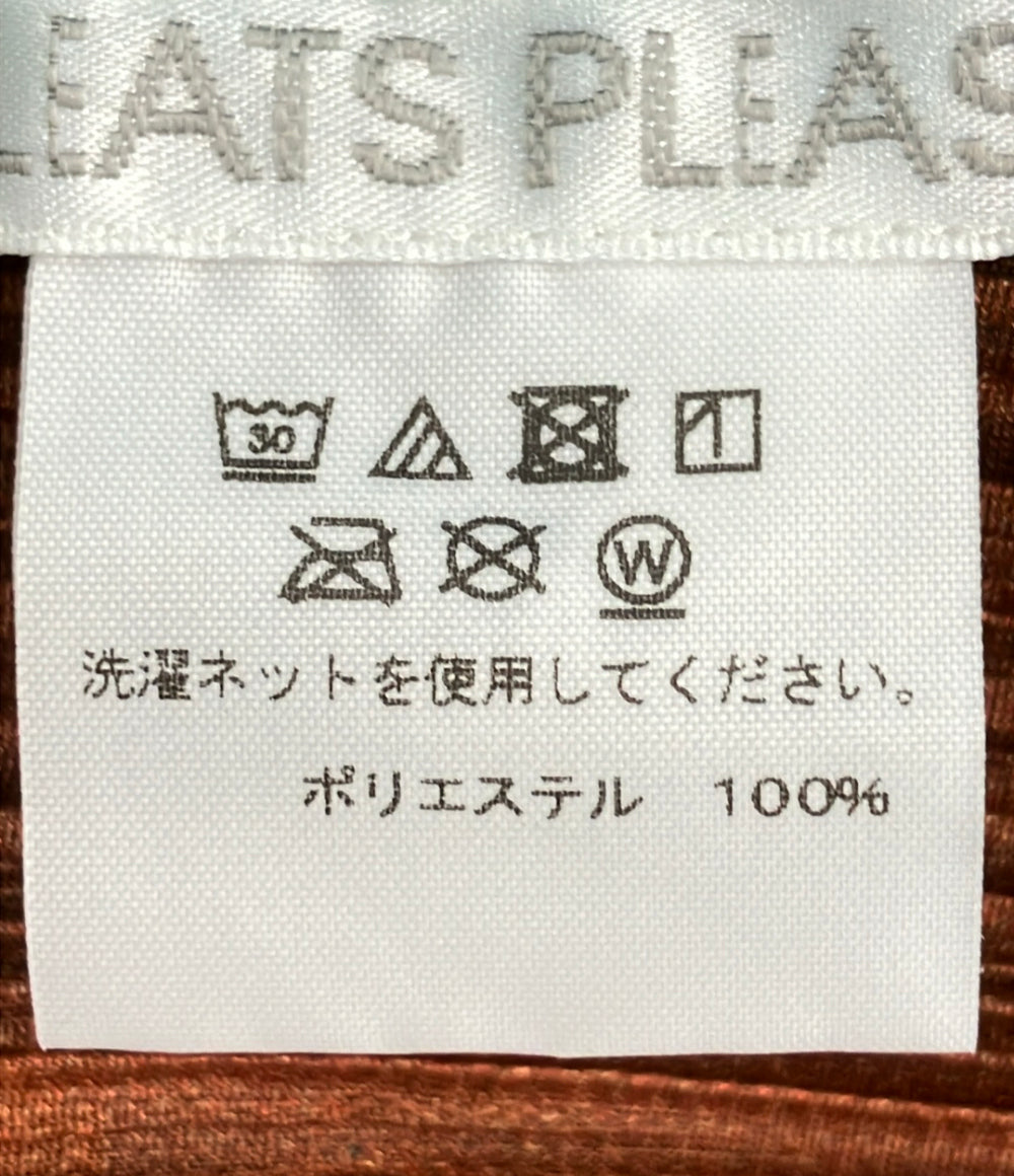 美品 PLEATS PLEASE 長袖カーディガン マルチカラー PP83-JA703 レディース SIZE 3 (L) プリーツプリーズ