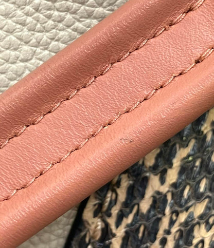 コーチ 2WAY ハンドバッグ ショルダーバッグ 斜め掛け レーンサッチェル カラーブロック スネークスキンディティール 69622 レディース COACH