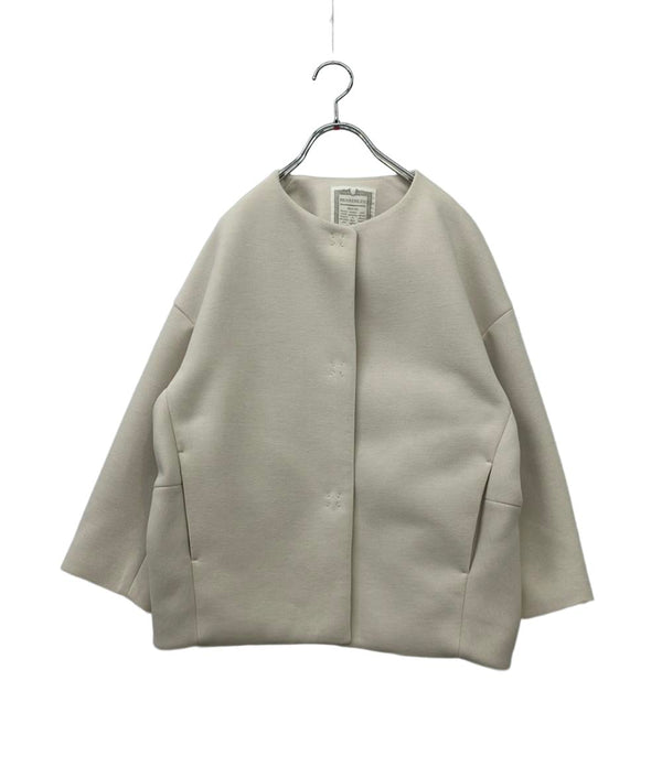 【美品】BEARDSLEY ビアズリー 洗える ニットコート ノーカラー モカ 美品 BEARDSLEY ノーカラーコート BEZ1021208A0004 レディース SIZE 0