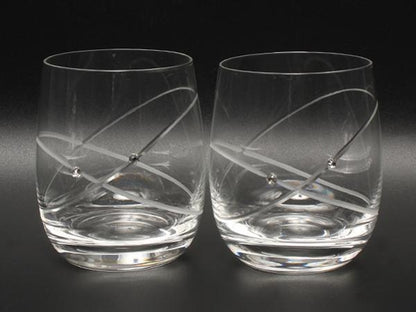 美品 WEDGWOOD グラス タンブラー 2点セット ペア プロミシス ウィズディスリング ウエッジウッド