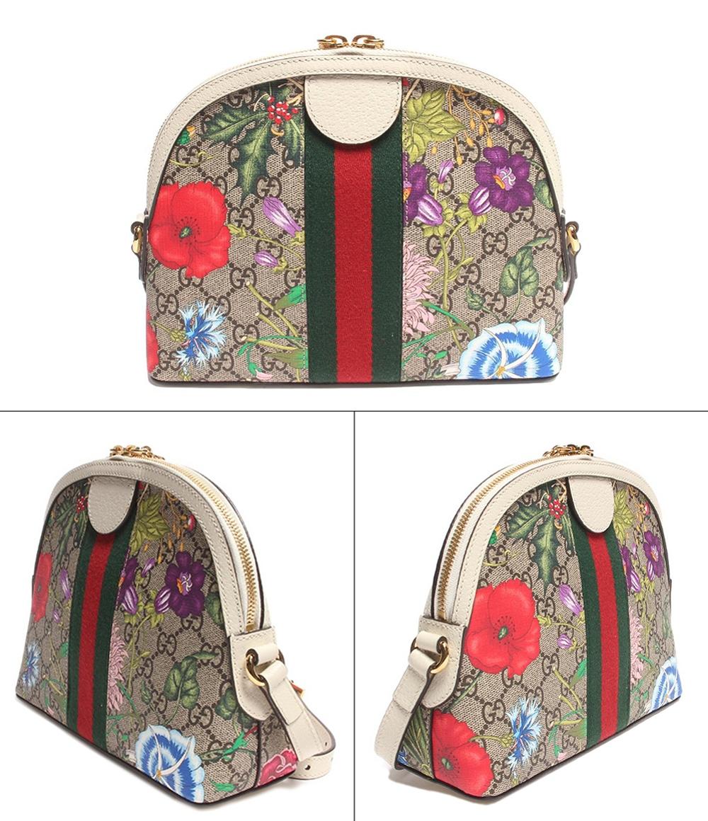 美品 グッチ ショルダーバッグ ゴールド金具 オフィディア GGフローラ 