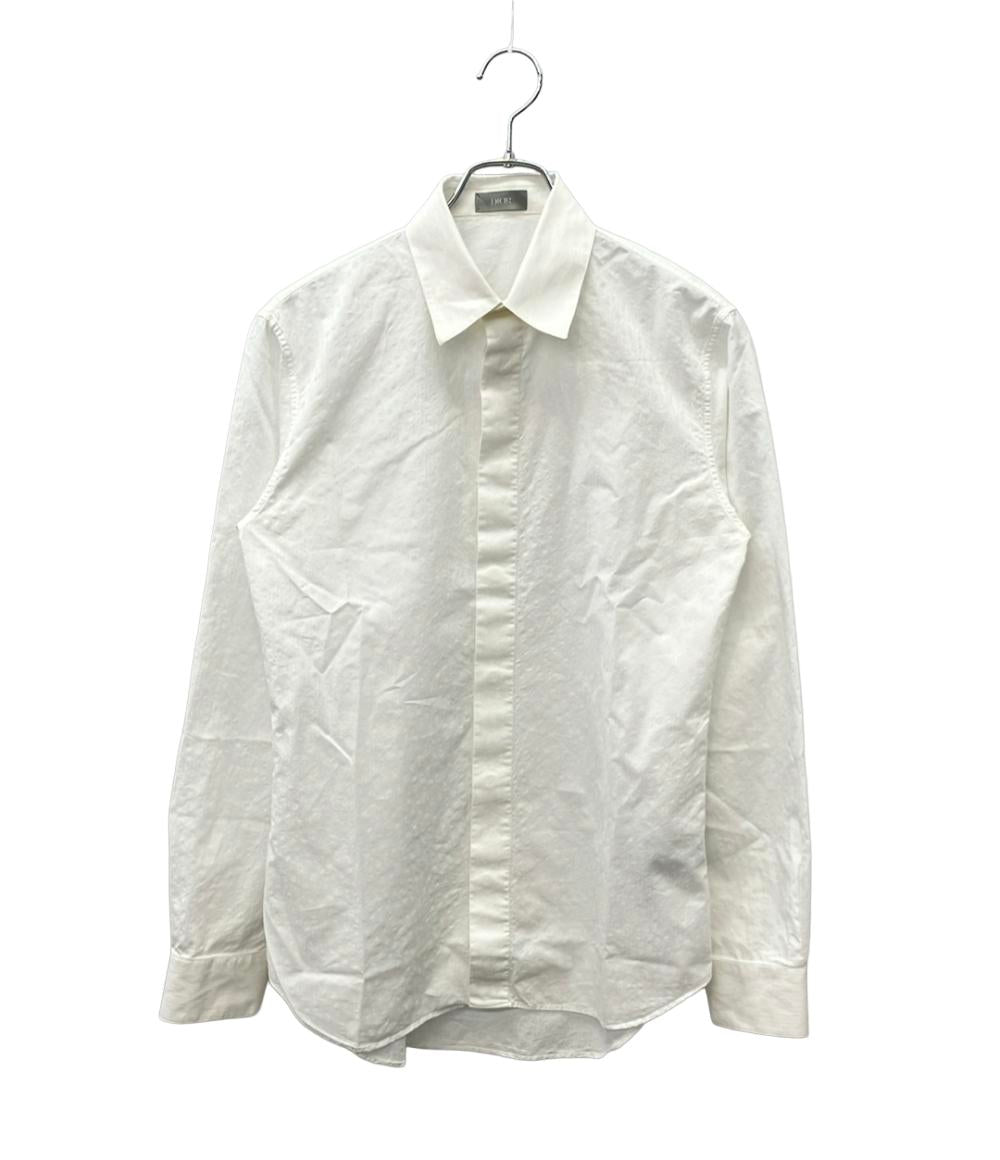 Christian Dior 長袖シャツ  コットン オブリーク 総柄 トップス 013C502A4743 メンズ SIZE 38 (M) クリスチャンディオール