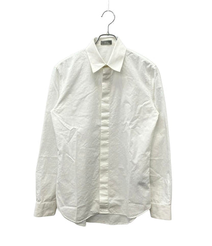 Christian Dior 長袖シャツ  コットン オブリーク 総柄 トップス 013C502A4743 メンズ SIZE 38 (M) クリスチャンディオール