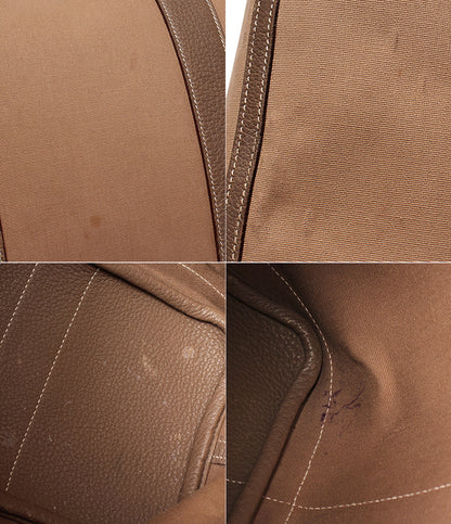 HERMES トートバッグ ショルダーバッグ 肩掛け シルバー金具 ▢M刻印 トワルオフィシエ ガーデンジップ MM レディース エルメス