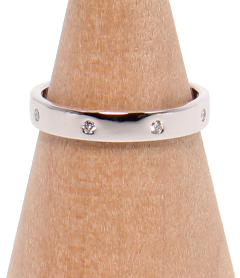 美品 STAR JEWELRY リング 指輪 K18 ダイヤ 0.05ct レディース SIZE 9号 スタージュエリー