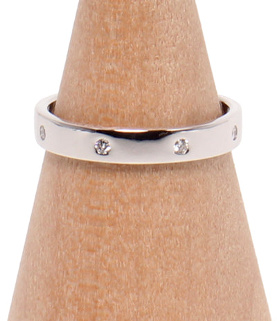 美品 STAR JEWELRY リング 指輪 K18 ダイヤ 0.05ct レディース SIZE 9号 スタージュエリー