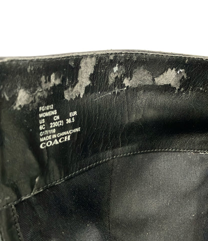 訳あり COACH サイドジップロングブーツ TURNLOCK RDG BT ITL FG1012 レディース SIZE 36.5 コーチ
