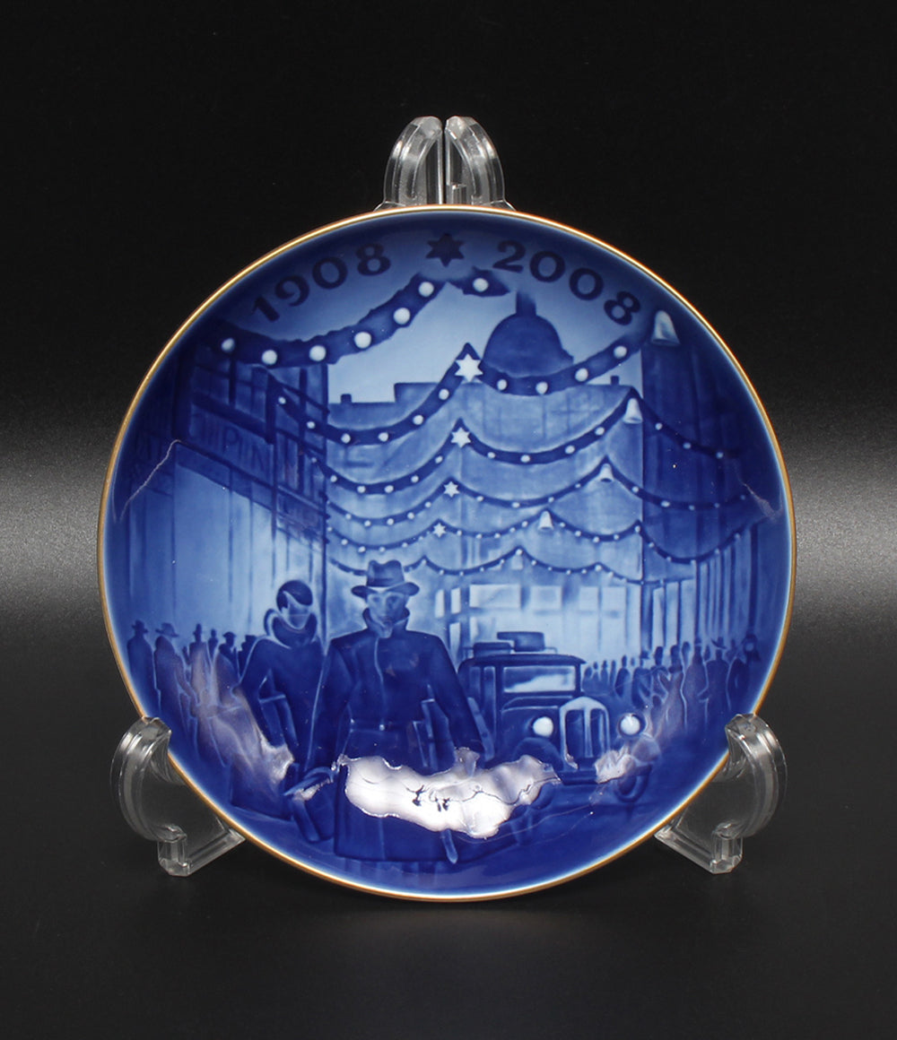 美品 Royal Copenhagen イヤープレート 2004 飾り皿 15cm センテニアル1908-2008 ロイヤルコペンハーゲン