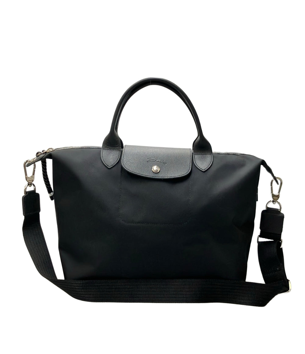 美品 Longchamp ハンドバッグ ショルダーバッグ 2WAY 斜め掛け ナイロン ル プリアージュ ユニセックス ロンシャン
