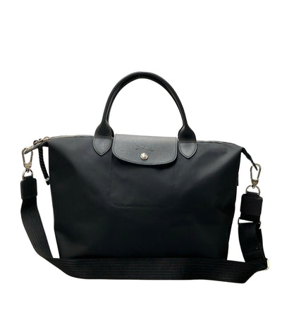 美品 Longchamp ハンドバッグ ショルダーバッグ 2WAY 斜め掛け ナイロン ル プリアージュ ユニセックス ロンシャン