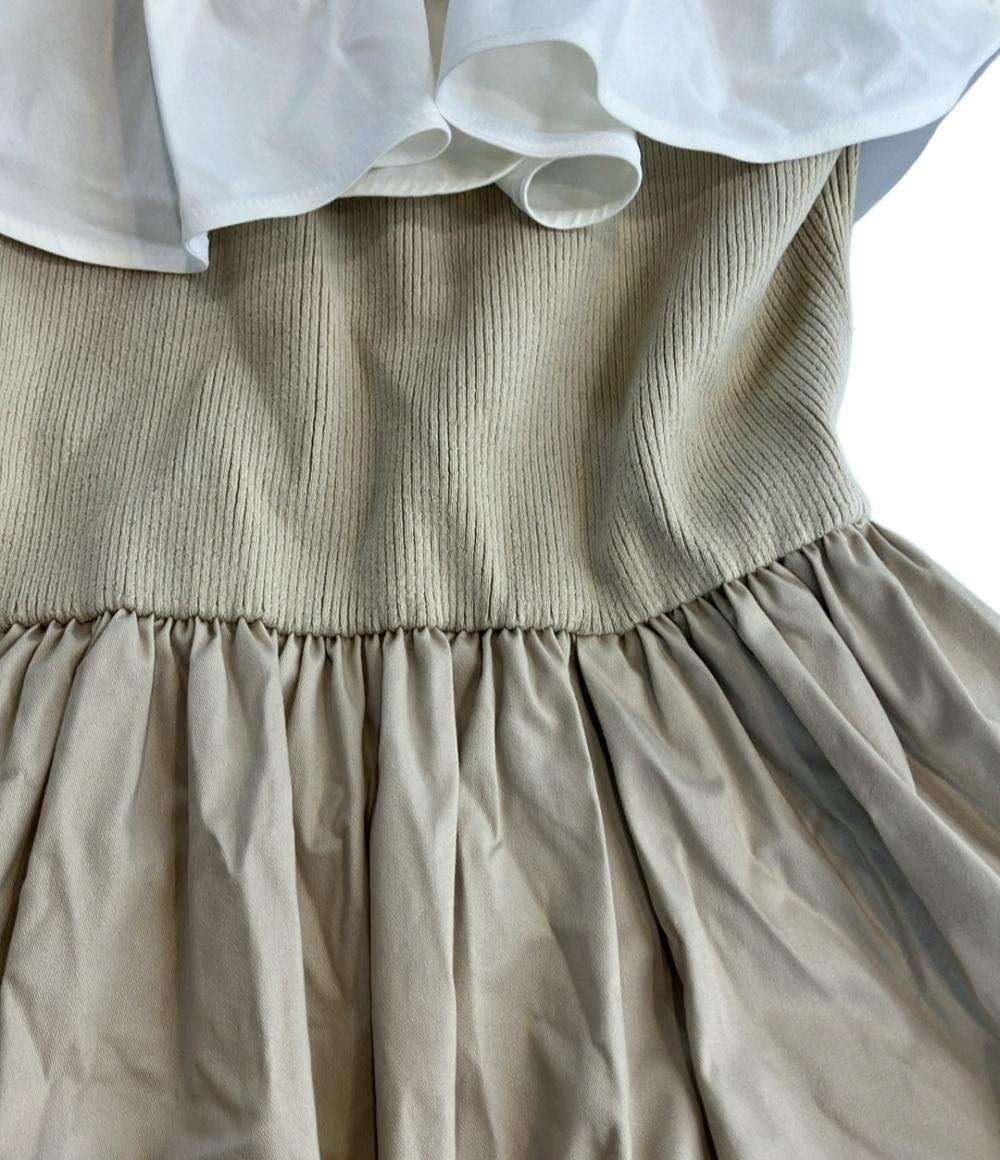 アディアム ノースリーブワンピース フリル袖 レディース SIZE S ADEAM