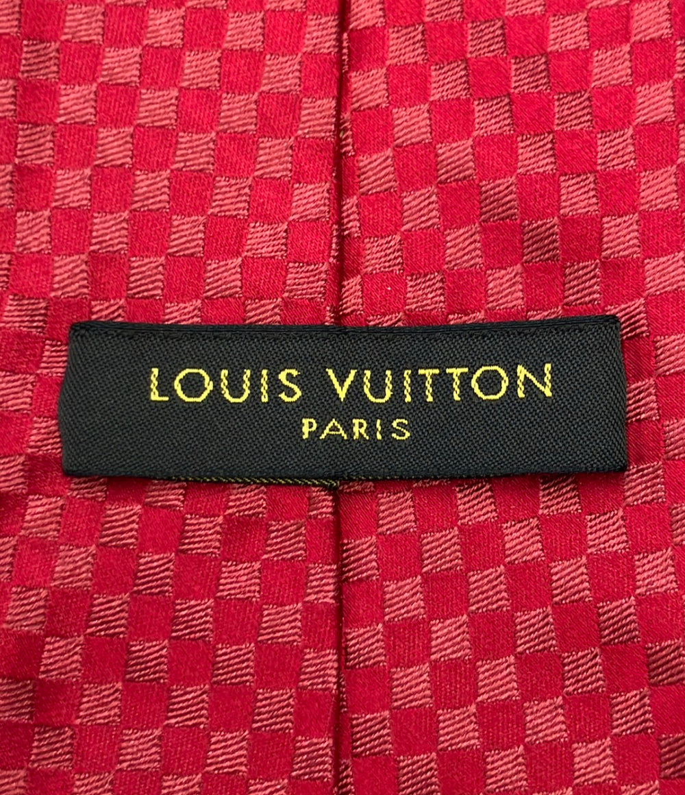 LOUIS VUITTON ネクタイ シルク100% マイクロダミエ メンズ ルイ・ヴィトン