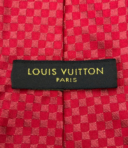 LOUIS VUITTON ネクタイ シルク100% マイクロダミエ メンズ ルイ・ヴィトン