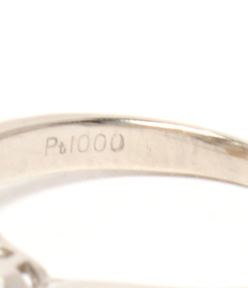 美品 リング 指輪 Pt1000 パール8.2mm ダイヤ0.10ct レディース SIZE 9号