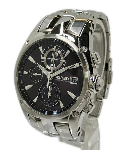 WIRED 腕時計 クオーツ ブラック 7T92-0GK0 メンズ ワイアード