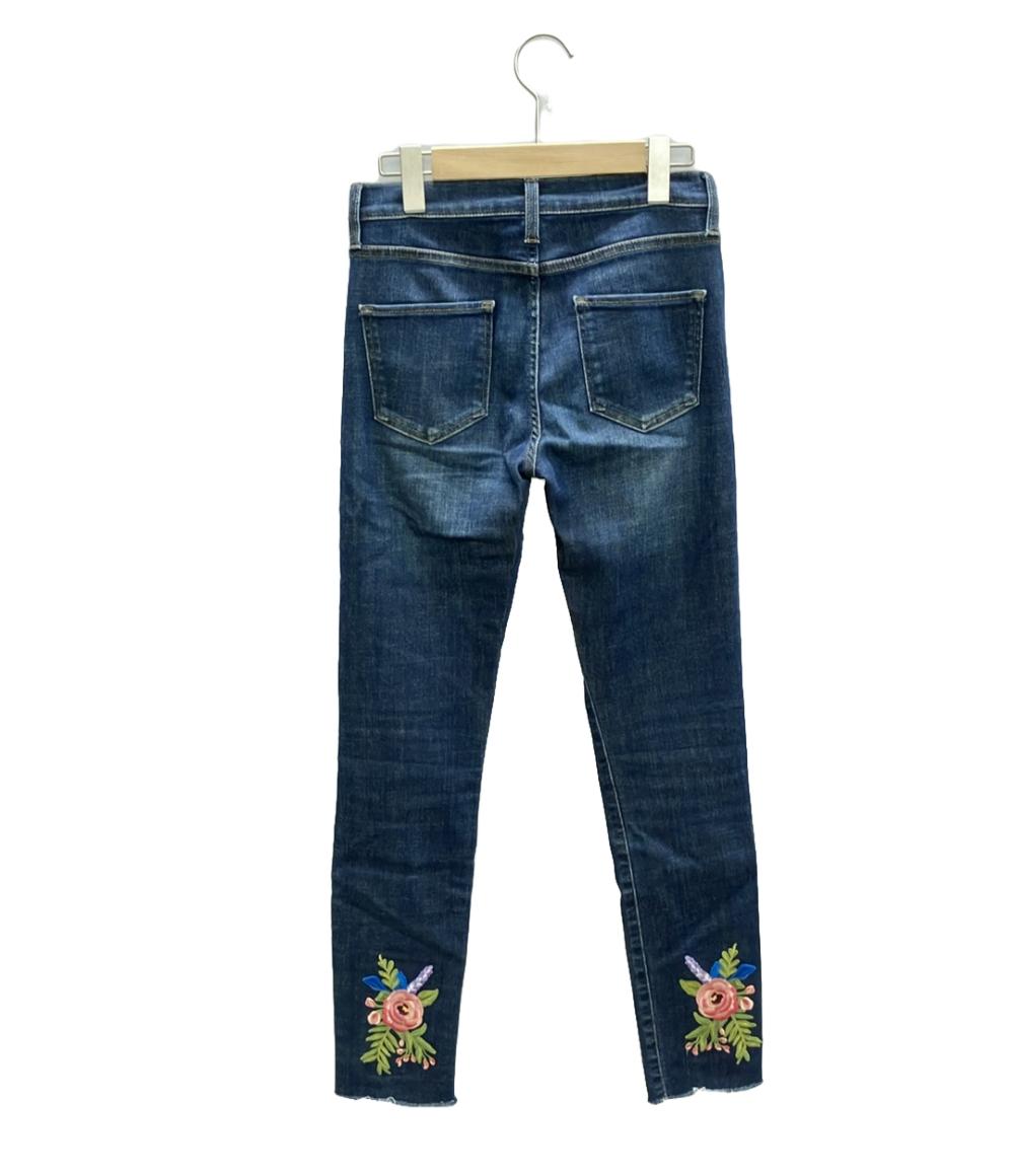 美品 グッチ 花柄カットオフスキニーデニムパンツ レディース SIZE 23 (M) GUCCI