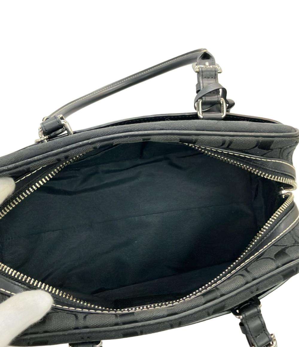 COACH ハンドバッグ ミニボストンバッグ キャンバス レザー