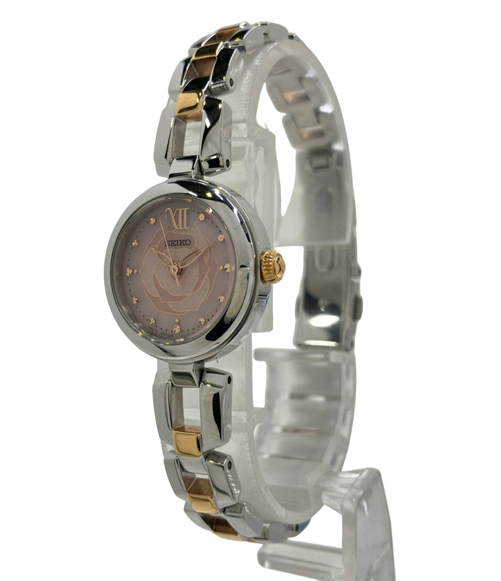 SEIKO 腕時計 ソーラー ピンク V117-0CT0 レディース セイコー