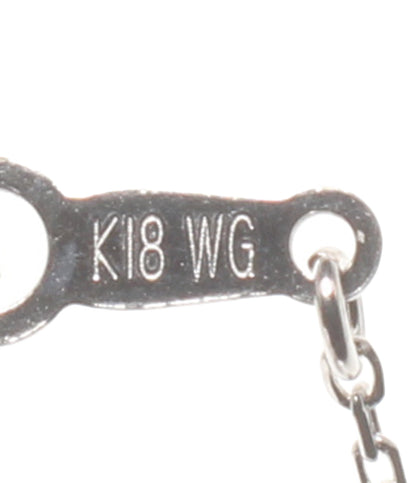 ネックレス K18WG ブルーダイヤ0.03ct レディース