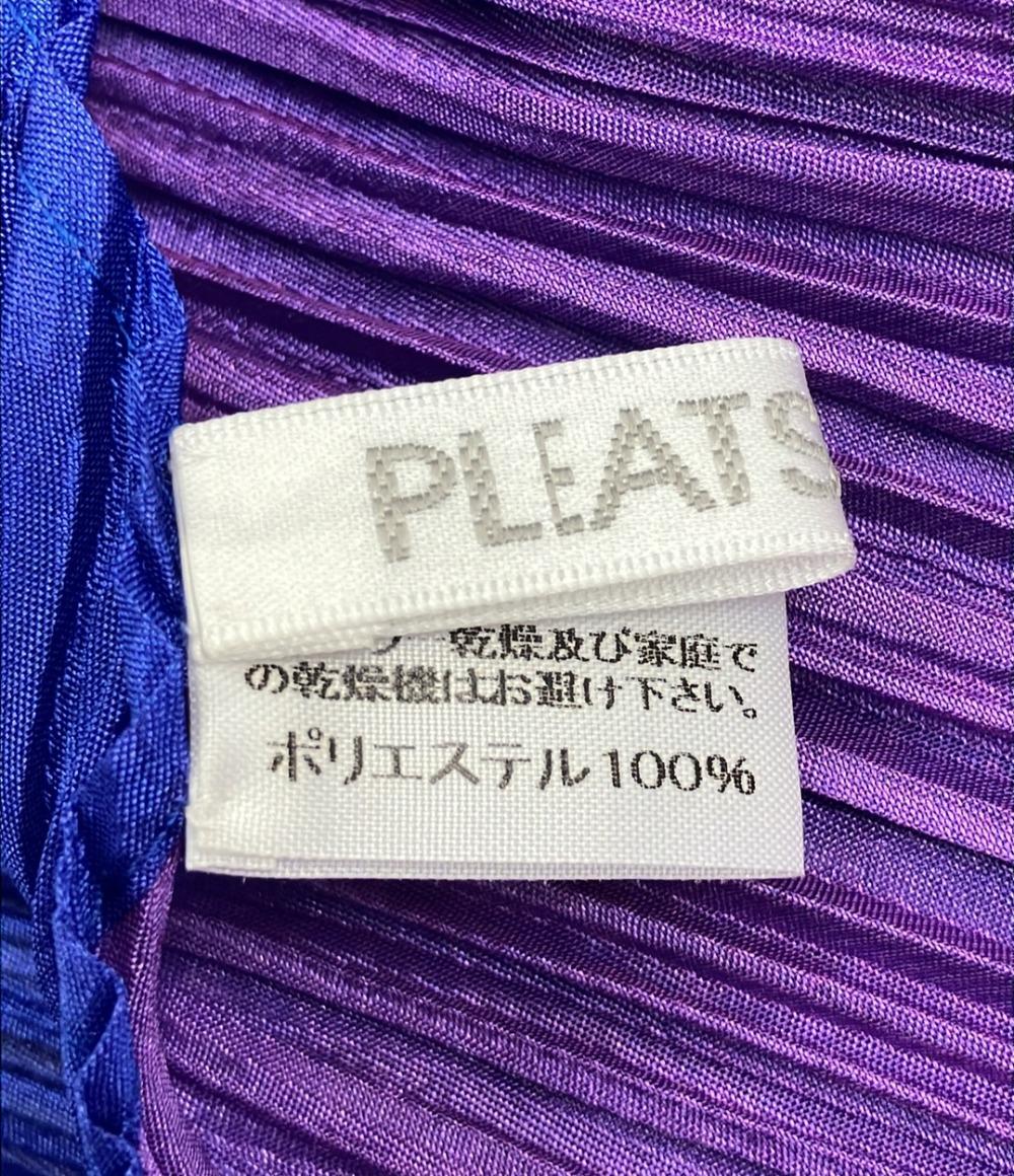 美品 プリーツプリーズ シアープリーツバイカラーストール PP69-AD561 レディース PLEATS PLEASE