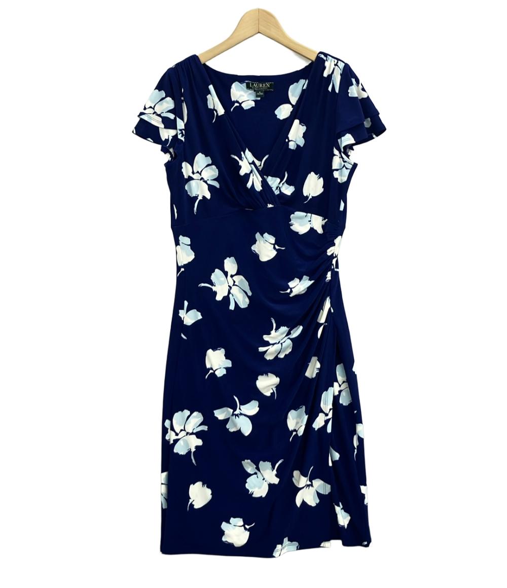 美品 ローレン ラルフ ローレン 半袖ワンピース レディース SIZE 8 (M) LAUREN RALPH LAUREN