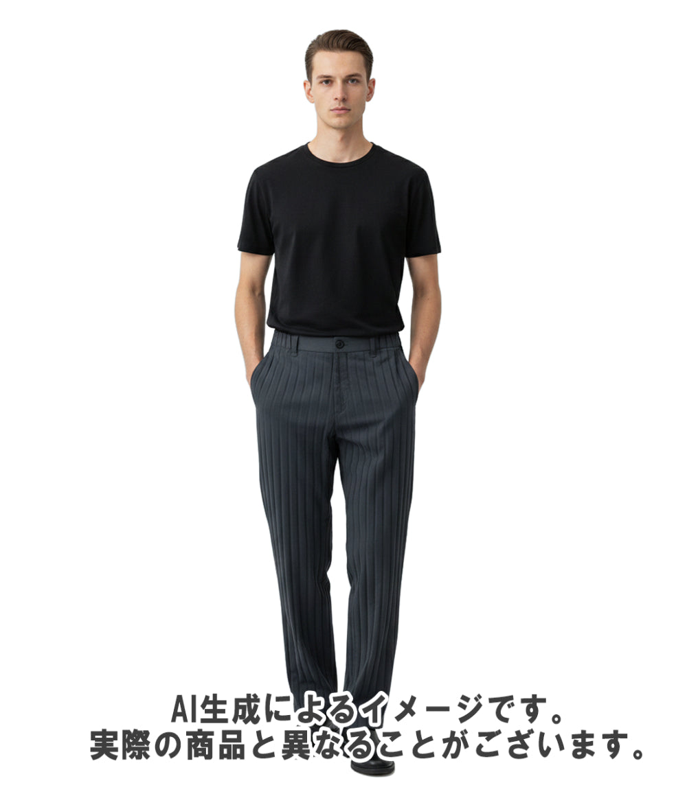 美品 A-POC ABLE ISSEY MIYAKE ストレートパンツ ストライプ メンズ SIZE 2 エーポック エイブル イッセイ ミヤケ