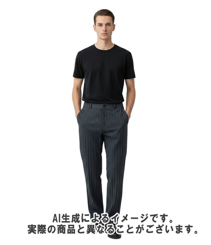 美品 A-POC ABLE ISSEY MIYAKE ストレートパンツ ストライプ メンズ SIZE 2 エーポック エイブル イッセイ ミヤケ