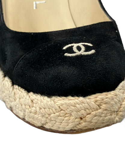 CHANEL ウェッジソール エスパドリーユ パンプス レディース SIZE 35 C シャネル