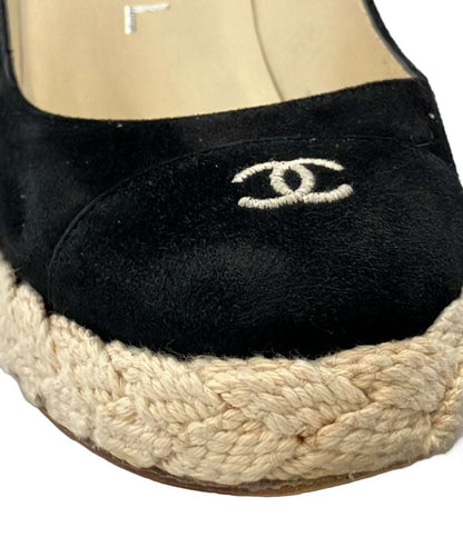CHANEL ウェッジソール エスパドリーユ パンプス レディース SIZE 35 C シャネル