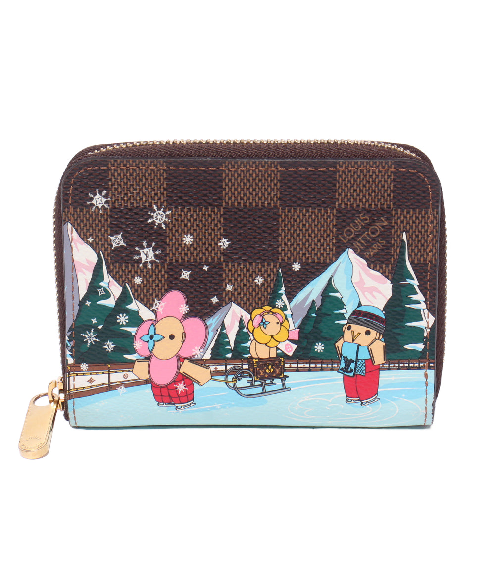 LOUIS VUITTON コインケース ヴィヴィエンヌ クリスマス限定 ホリデイコレクション 2023年 ジッピー コインパース ダミエ エベヌ N40721 レディース