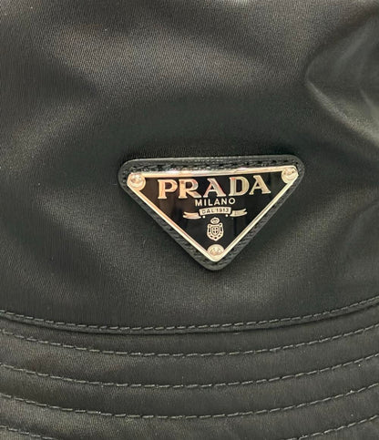 美品 プラダ バケットハット トライアングルロゴ 1HC137 レディース SIZE M PRADA