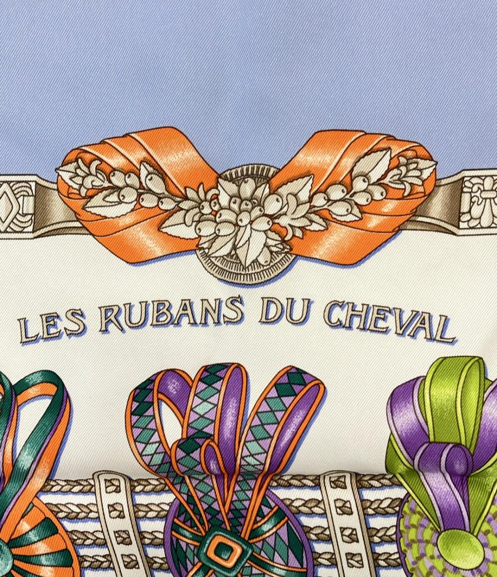 HERMES スカーフ カレ70 シルク 100% LES RUBANS DU CHEVAL レディース エルメス