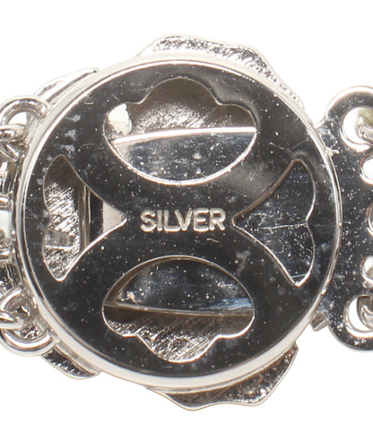4連ネックレス SILVER 淡水パール ブラック レディース