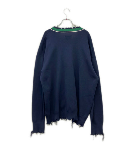 NOUNLESS 長袖 グランジ チルデン ニット カーディガン レディース SIZE 1 ナウンレス