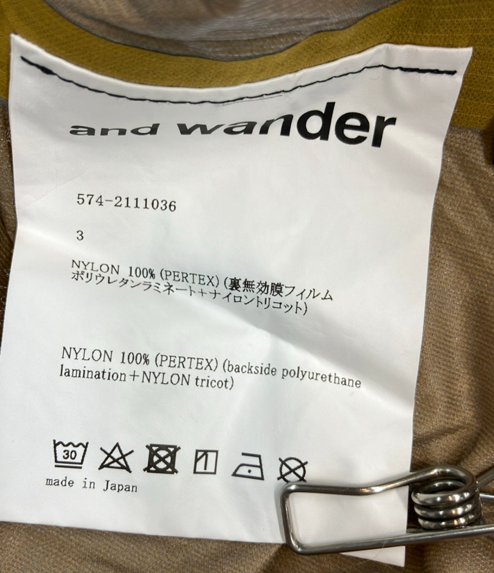 and wander ナイロンジャケット レイン フード付き 574-2111036 メンズ SIZE 3 (M) アンドワンダー