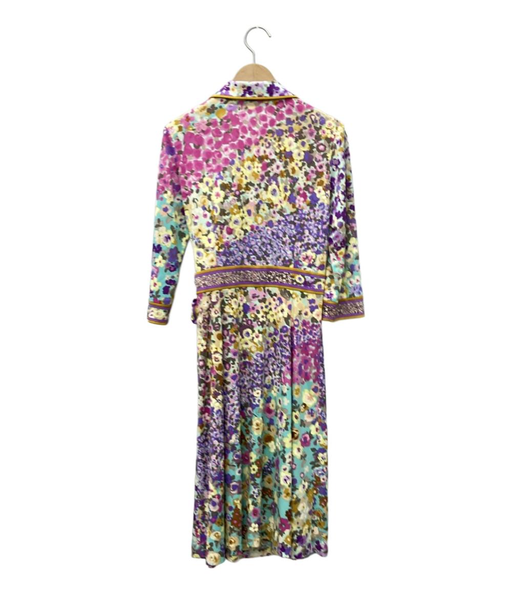 レオナール 半袖ワンピース 花柄 レディース SIZE 36 (XS) LEONARD