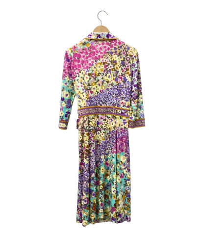 レオナール 半袖ワンピース 花柄 レディース SIZE 36 (XS) LEONARD