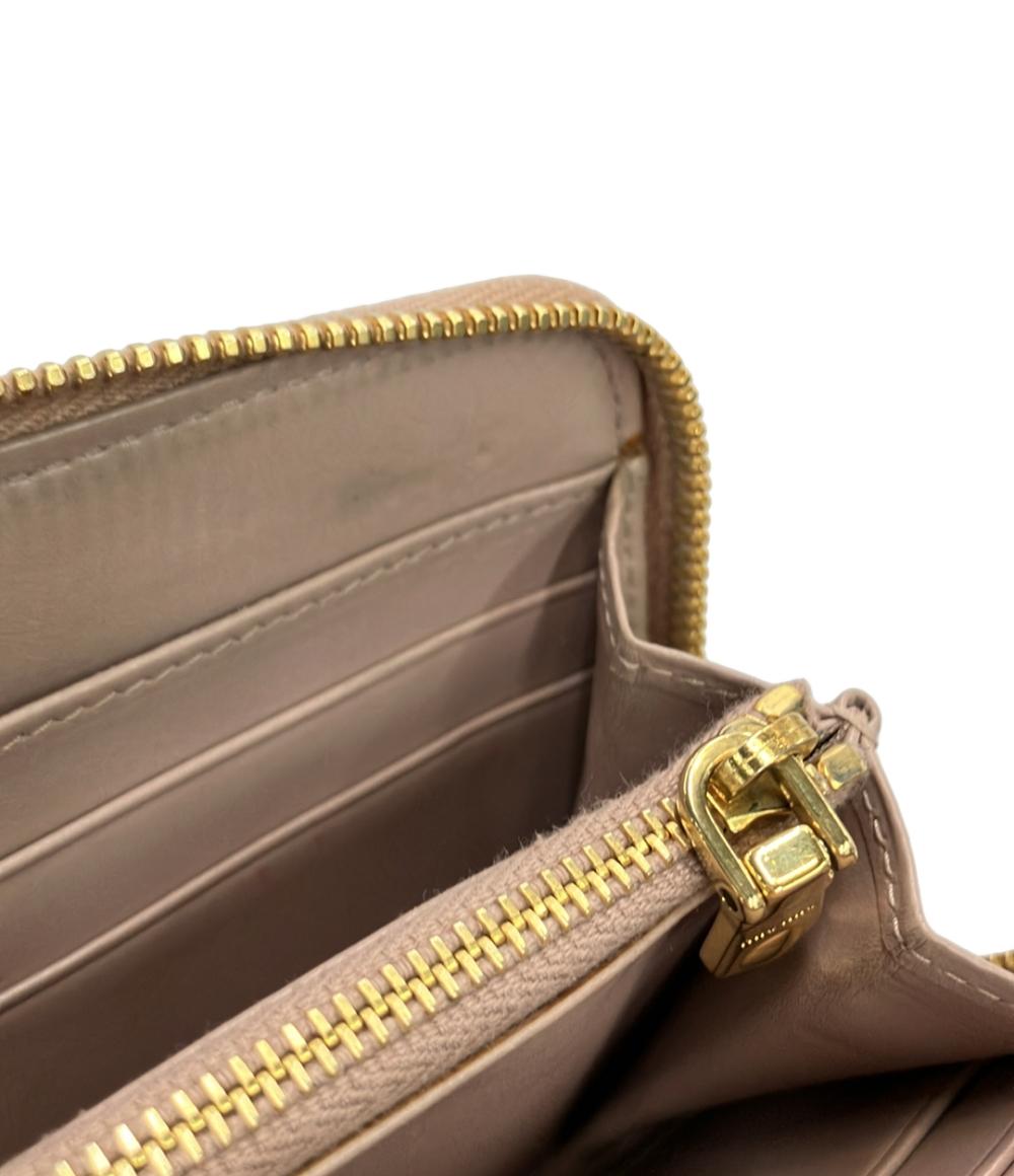 ミュウ ミュウ ラウンドファスナー長財布 レディース Miu Miu