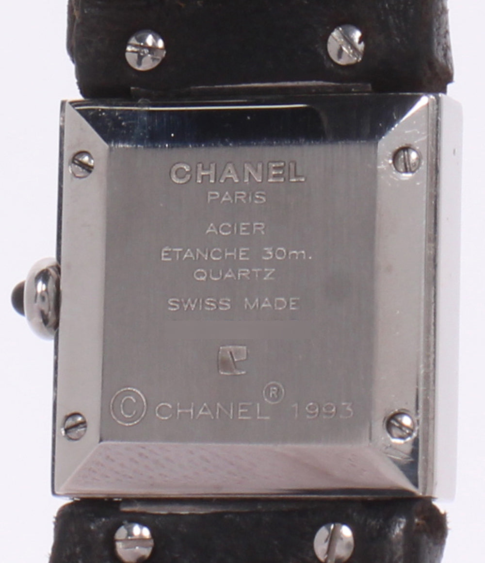 CHANEL 腕時計 マトラッセ クオーツ ブラック H0116 レディース シャネル