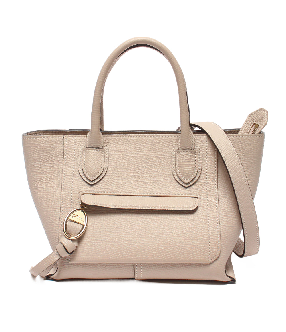 美品 Longchamp 2WAYハンドバッグ ショルダーバッグ 斜め掛け メールボックス レディース ロンシャン