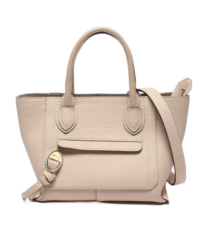 美品 Longchamp 2WAYハンドバッグ ショルダーバッグ 斜め掛け メールボックス レディース ロンシャン