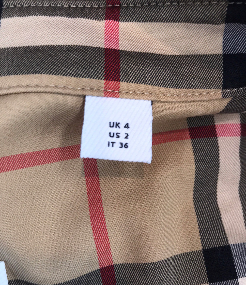 BURBERRY ベルテッド 長袖ワンピース ノバチェック 8024585 レディース SIZE 34 バーバリー