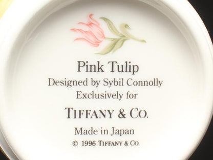 美品 TIFFANY&Co. マグカップ 2点セット ペア ピンクチューリップ ティファニー