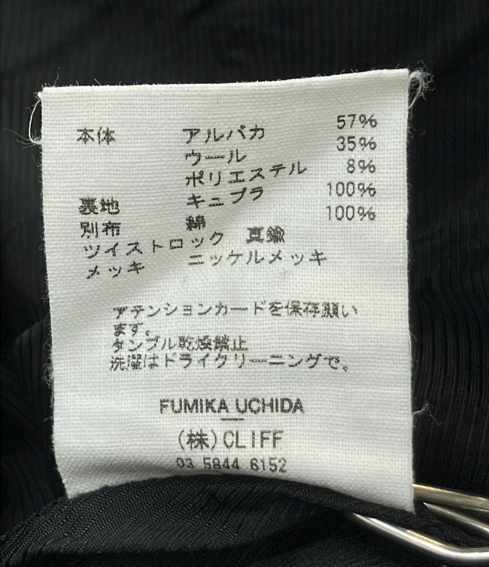 FUMIKA UCHIDA BOUCLE MINI-SKIRT ON SLACKS ハイウエストテーパードパンツ FU-M-PT002 レディース SIZE 36 (XS) フミカウチダ